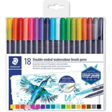 Staedtler 3001 TB18 1.0-6.0 mm 18'li Marsgraphic Duo Fırçalı Çift Taraflı Keçeli Kalem