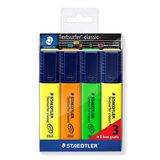 Staedtler 364S WP4P Textsurfer Highlighter 4'lü Blister 3 Renk 1 Renk Bedelsiz Fosforlu Kalem