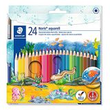 Staedtler 4007817144282 (Fırça Hediyeli) 114 10NC24 Noris Clup AQuarell 24'lü Kuru Boya