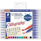 Staedtler Calligraphy Pen Çift Taraflı Kaligrafi Kalemi Seti 12 Renk