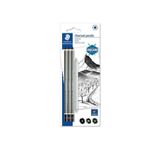 Staedtler Mars Lumograph Charcoal Kömür Füzen Kalem Seti S-M-H + Paper Stump
