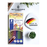 Staedtler Noris Colour 12 Renk Kuru Boya Kalemi, Almanya Üretimi, Yüksek Kaliteli Renk Pigmentleri