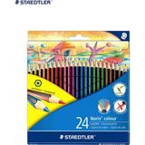 Staedtler Noris Colour Kuru Boya Kalemi, 24 Renk, Altıgen Biçim