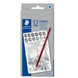 Staedtler Tradition Dereceli Kalem Karakalem Eskiz Çizim Seti 12'li