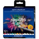 Staedtler - Wiz Design / 375 C12 Staedtler Kaligrafi Uçlu Pıgement Arts Kalem 12'li