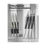 Stageek 34 Adet Sanat Mekanik Kalem Seti, Çizim Kalem 0.5, 0.7, 0.9mm ve 3 Adet 2.0mm Mekanik Çizim Kalemleri ile 384 Adet Yol Açar (6b 4b 2b 2b Hb 2h 4h Renk) Sanatçı Eskiz Çizim Için - Standart