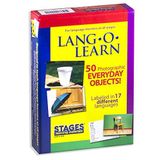 Stages Learning Malzemeler Lang-O-Learn ESL Günlük Nesneler Kelime Dağarcığı Fotoğraf Kartları İngilizce, İspanyolca, Fransızca, Almanca, İtalyanca, Çince için Flaş Kartları