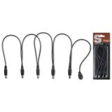 Stagg 5 Yönlü Güç Kaynağı Kablosu - 5 x 2,1 mm DC Fişleri 5 Efektli Pedallara kadar