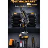Stahlkraft H15 3510 21V Akülü Otomatik Yağlamalı Budama Testeresi 15CM Palave Zincir 20 cm Hızar ve Zincir Hediye