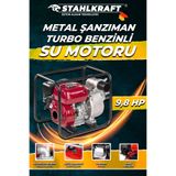STAHLKRAFT Metal Şanzıman Turbo Benzinli Yüksek 3 Parmak Benzinli Su Motoru