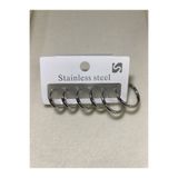 stainles steel 316l Çelik 6'lı 3 Boy Küçük Halka Küpe