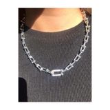 stainles steel Tiffany Ataç Model Çelik Zirkon Taş Kolye