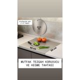 Stainless Art PASLANMAZ ÇELİK 2'Lİ SET TEZGAH KORUYUCU 50X60CM VE KESME TAHTASI 30X30 CM