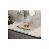 Stainless Art Paslanmaz Çelik 60 x 50 cm Metal Tezgah Koruyucu L Büküm Çok Amaçlı Kesme Tahtası