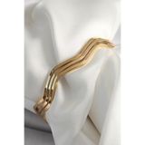 stainless steell Çelik Zigzag Model Ajda Bilezik (6.7 cm)