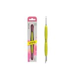 STALEKS 'Gummy'' UNIQ 11 TYPE 2 Silikon Saplı Tırnak Eti İtici (Yamuk İtici + Halka) PQ-11/2