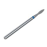 STALEKS PRO Expert elmas tırnak matkap ucu (Alev, mavi, 2,1 mm kafa / 8 mm WP) – orta boy 100 tanecik, manikür/pedikürde hassas manikür ve yan duvar işleme için