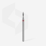 STALEKS PRO Expert elmas tırnak matkap ucu (sivri alev, kırmızı, 1,8 mm kafa / 8 mm WP) – Hassas manikür ve yan duvar işleme için yumuşak aşındırıcılık donanım manikür/pedikür