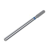 STALEKS PRO Expert elmas tırnak matkap ucu (yuvarlak silindir, mavi, 2,5 mm kafa / 10 mm WP) – manikür, yan duvar, nasır ve tırnak plağı cilalama için orta derecede aşındırıcılık donanım manikür