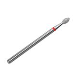 STALEKS PRO Expert elmas tırnak matkap ucu (zeytin, kırmızı, 2,5 mm kafa / 5 mm WP) – hassas manikür ve yan duvar işleme için yumuşak aşındırıcılık donanım manikür/pedikür