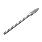 STALEKS PRO Expert Karbür Tırnak Matkap Ucu (Mısır, Kırmızı, 4 mm Başlık/14 mm WP) - Yapay Tırnak Düzeltme ve Jel Cila Çıkarma için Yumuşak Sertlik Donanım Manikür/Pedikür