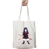 Stamp Kılıç Kelebek Kız Anime Iki Tarafı Kalıcı Baskılı Yıkanabilir Çanta