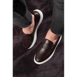 Stamped Hakiki Deri Erkek Günlük Ayakkabı, Loafer Ayakkabı, Hafif Ayakkabı, Yazlık Ayakkabı kahverengi