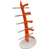 Stand Market 5'li Yelken Model Turuncu Gözlük Standı – Akrilik 5 Bölmeli Organizer - Açık Pembe