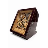 STAND MARKET Watch Winder Brooklands Collection 8 Slotlu Ultra Sessiz Otomatik Saat Kurma Kutusu (+5 Muhafaza Alanlı, Piano Siyah & Alcantara British Green)