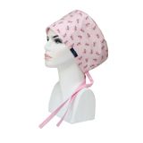 Standart Beden Toz Pembe Noktalı Güller Cerrahi Bone Doktor Hemşire Sağlıkçı Hastane Aşçı Bonesi