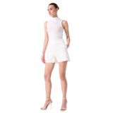 Standart Bel Relaxed Beyaz Kadın Şort F5SL-SHT0013