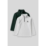 Standart Fit 2li Paket Çam Yeşili-Taş Erkek Çocuk Polar Sweatshirt - 11221