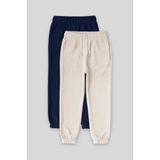 Standart Fit 2li Paket Indigo-Bej Kız Çocuk Eşofman Alt - 75155 - İndigo - Bej - 8 - 9 Yaş