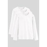 Standart Fit Basic O Yaka 3lü Paket Beyaz Erkek T-Shirt 87997