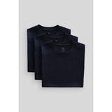 Standart Fit Basic O Yaka 3lü Paket Lacivert Erkek T-Shirt 87911 - M