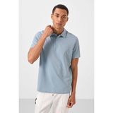 Standart Fit Basic Polo Yaka 3lü Paket Siyah-Beyaz-Buz Mavi Erkek T-Shirt 87748 - 2XL - Siyah - Beyaz - Mavi