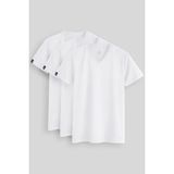 Standart Fit Basic V Yaka 3lü Paket Beyaz Erkek T-Shirt 87912 - M
