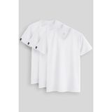 Standart Fit Basic V Yaka 3lü Paket Beyaz Erkek T-Shirt 87912 - XL