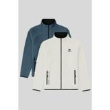 Standart Kalıp Dik Yaka 2li Paket Petrol-Ekru Erkek Polar Sweatshirt - 87992