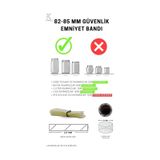 Standart Kavanoz Güvenlik Emniyet Bandı 100 Adet 82-85 MM Ağız Çapına Uygun 137 x 30 MM Baskılı