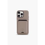 STANDLI IPHONE 15 PLUS KREM DERİ TELEFON KILIFI