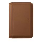 Standlı Magnetic Lyden Ds Vegan Deri Kartlık Kimlik/Ehliyet/Kredi Kartı Taşıyıcı Cüzdan Rfıd Koruma Caramel