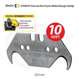 Stanley 1996 Deri Açma Kancalı Maket Bıçağı Yedeği 10 Adet