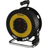 Stanley 25 Metre Makaralı Seyyar Uzatma Kablosu 3x2,5mm Siyah St-P - 3 x 2,5 mm