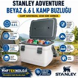 Stanley 36 Saate Kadar Soğuk Tutan Adventure Taşınabilir Soğutucu Kamp Buzluğu 6,6 Lt - Beyaz