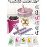 Stanley 40 Oz Uyumlu Sızdırmaz Yedek Kapak - Açık Pembe (Kombin Pipet ve Figürlü Pipet Başlığı Hediyeli)