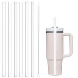 Stanley 40 oz ve 30 oz bardaklar, 6 yeniden kullanılabilir pipet ve 1 temizleme fırçası, Tritan, şeffaf ile uyumlu yedek pipetler