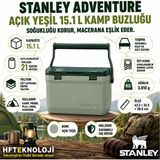 Stanley Açık Yeşil Adventure Taşınabilir Soğutucu Kamp Buzluğu 15.1 Lt - 15,1 lt