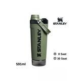 Stanley Activate Shaker 0,60 LT Termos Sporcu Matarası Toz Depolama Kapasiteli Matara HAKİ