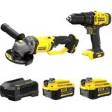 Stanley Akülü Avuç Taşlama Fatmax SFMCG400B + SCD700B-TR Akülü Vidalama Profesyonel Set - 20 V